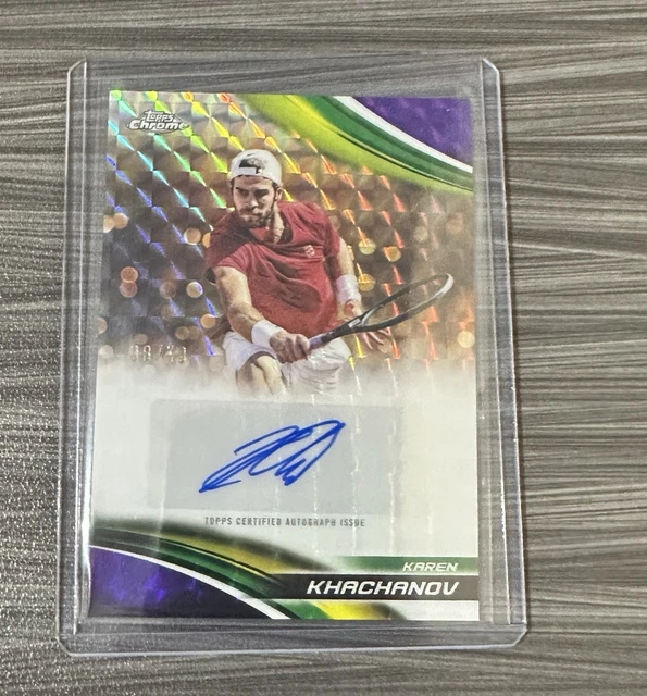 2025 Topps Chrome Tennis Karen Khachanov /10 Auto Purple Geometric