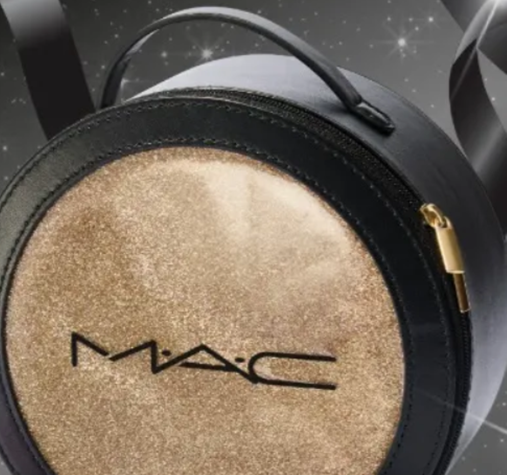 MAC Cosmetics Round Shimmer Eyeshadow Travel Case 2025 Holiday Bag-image