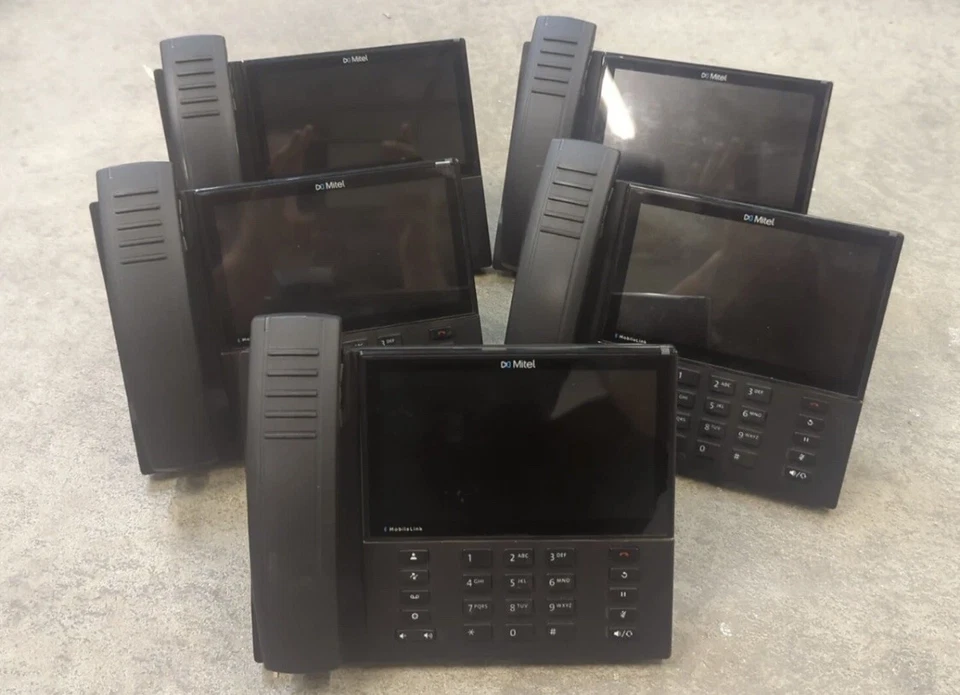 Lot of (5) Mitel 6940 (50006770) IP Office Phones With Handsets & Stands - Image 1 of 1