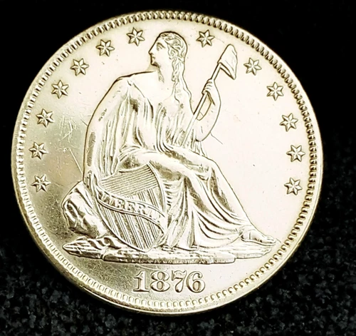 1876 Seated Liberty Half Dollar  White Proof  Coin