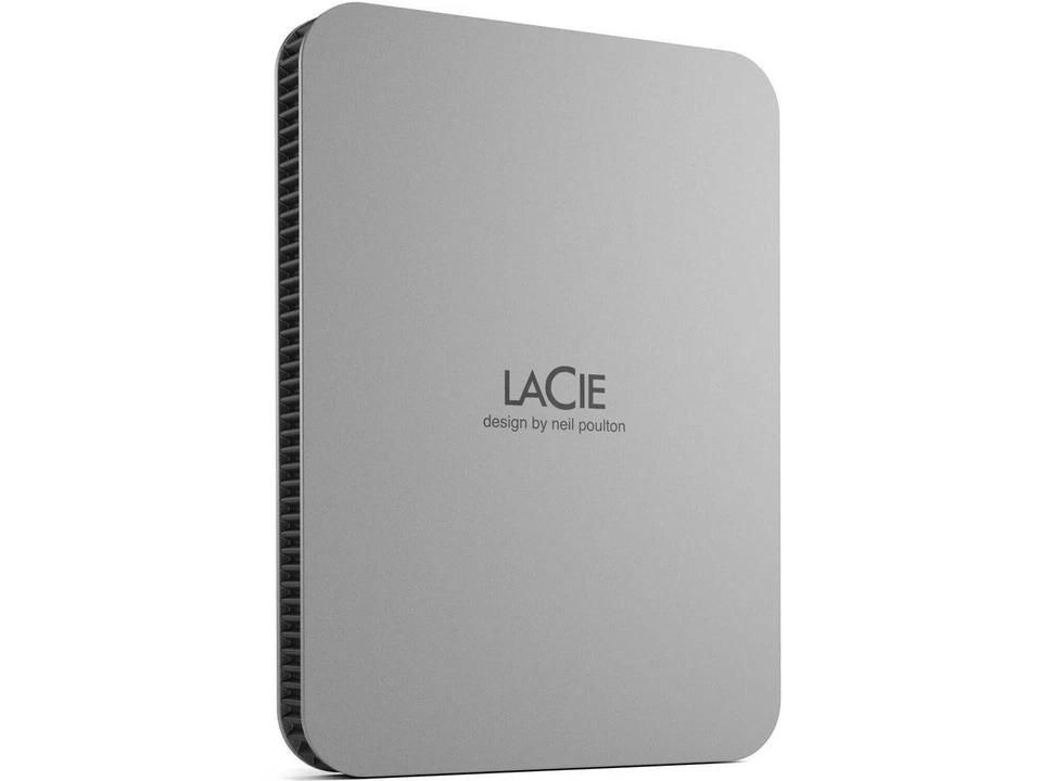 LaCie STLP2000400 2 TB Portable Hard Drive External Moon Silver USB 3.1 Type C - Image 3 of 4