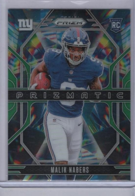 2024 Panini Prizm #13 Malik Nabers Prizmatic Green Prizm