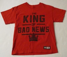 WWE Wade Barrett The King of Bad News Kids T Shirt 2015 Youth Medium M Nexus