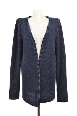 Seasalt Cornwall Luma Indigo Cotton Open Cardigan Size 38