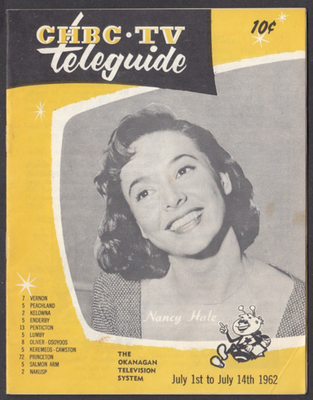 #ad #ad CHBC TV Teleguide NANCY HALE quot;Whirlybirdsquot; July 1 14 1962 10¢ $15.00