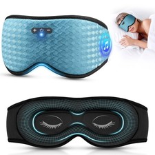 3D Sleep Mask with Bluetooth Headphones, Sleeping Headphones for Side Sleepers,