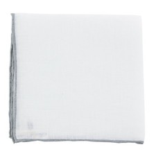 New Fiori Di Lusso White Geometric Pocket Square - x 12" - FL7251711 