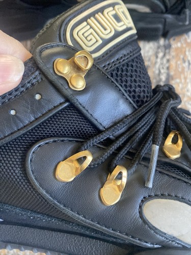 Vintage Gucci Swag Flashtrek Journey Chunky Sneakers Hiking Leather Boots Shoes - Picture 13 of 20