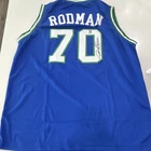 Dennis Rodman Signed Dallas Mavericks Blue Basketball Jersey JSA Authenticated