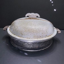 Sartén tostadora vintage Guardian Service Ware 9" aluminio redonda con tapa pollo