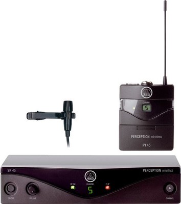 AKG PW45 Presenter Set Band M Drahtlos Lavalier Funk Ansteck Mikrofon 821-831MHz