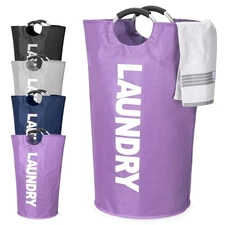 90L Large Laundry Basket Laundry Hamper Bag Washing Bin Clothes Bag Collapsible