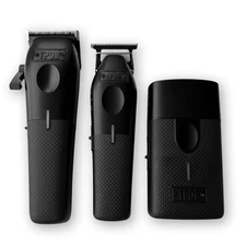 TPOB Play Barber Hair Clippers for Men 7500 RPM with Rubber Grips Blackout 3 Set