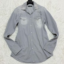 DSQUARED2 Camicia denim con bottoni manica lunga blu cotone casual uomo taglia 50