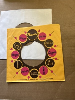 1 Company Sleeve Only Yellow PhonoDisc Delta Regency Congress Sue add ship .10
