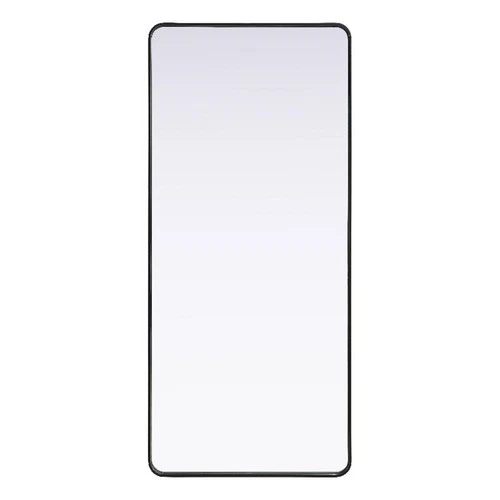 Elegant Decor Contour Metal Rectangle Mirror 32X72 In Black - Picture 1 of 11