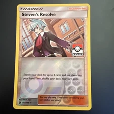 Steven's Resolve 145/168 League Promo  Stamped Pokemon Reverse Foil NM