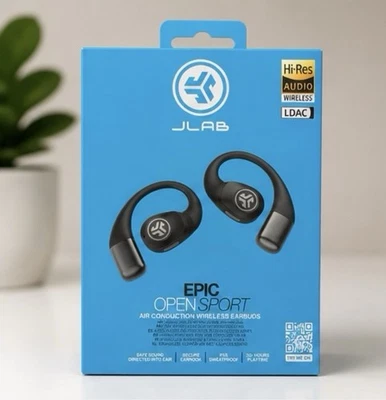 JLab Epic Open Sport Air Conduction Wireless Earbuds – Brand New - Image 1 of 4