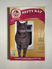 Ideal Pet Products Hefty Kat Large Cat Door White Flap Up To 25 lbs NIB