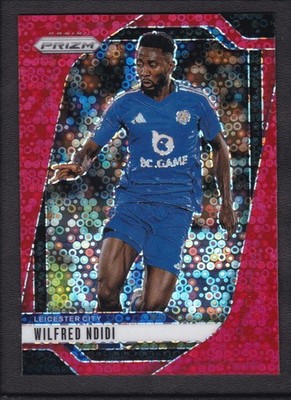 2024-25 WILFRED NDIDI 47/49 PANINI PRIZM PREMIER LEAGUE DISCO RED