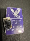 1g  Silver .999 Wessex Mint Eagle Silver Bar UK Seller UK Seller.