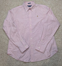 Ralph Lauren Button Down Pink Dress Shirt Boys 12 Classic Fit