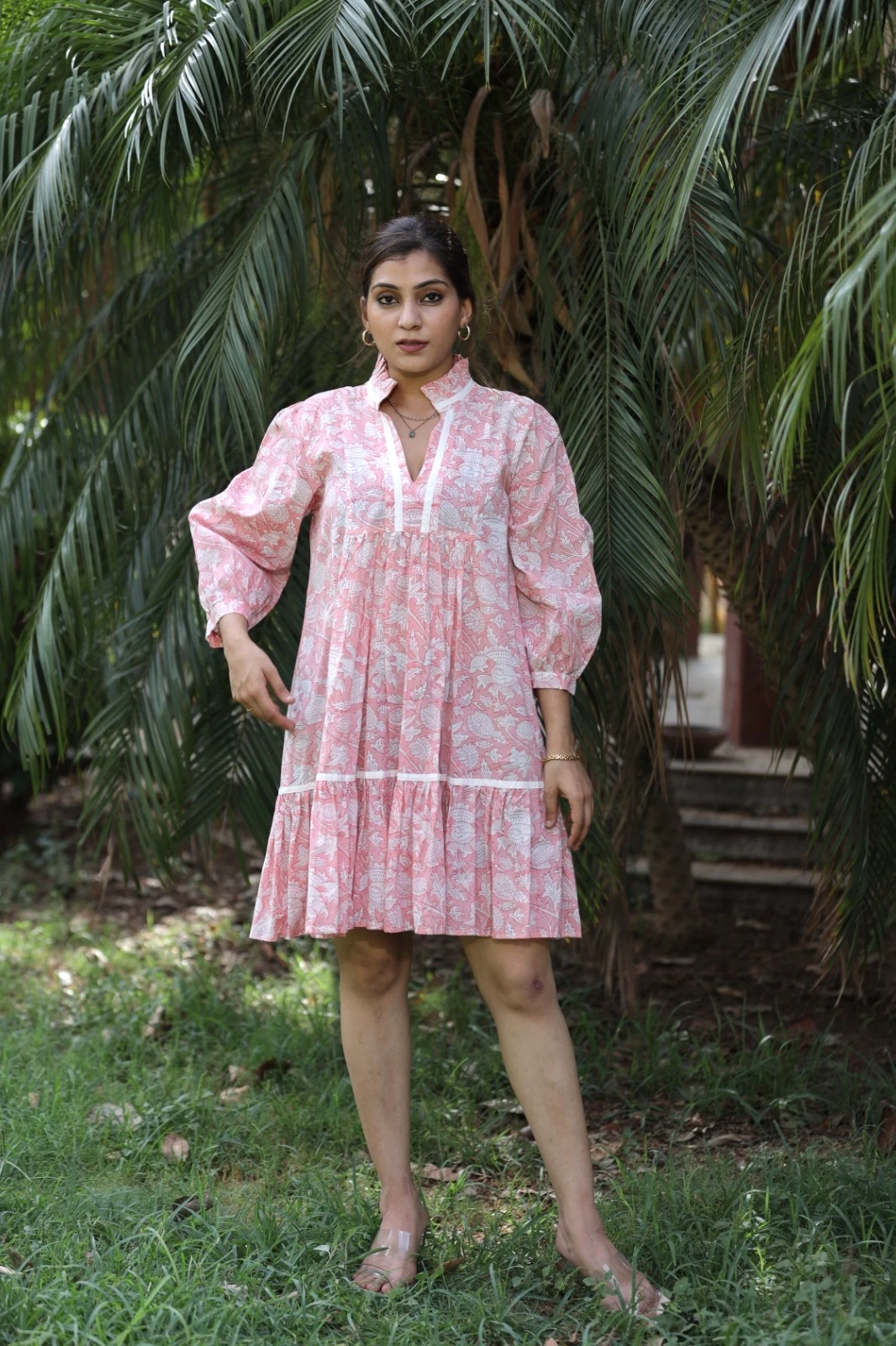 Indian handmade Cotton dress floral printed dress Summer wear casual dress.
Opens in a new window or
