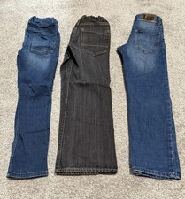 Lot of 3 Youth Boy's Skinny Cat Jack, Old Navy Boot Cut LEE MVP Jeans Size 10