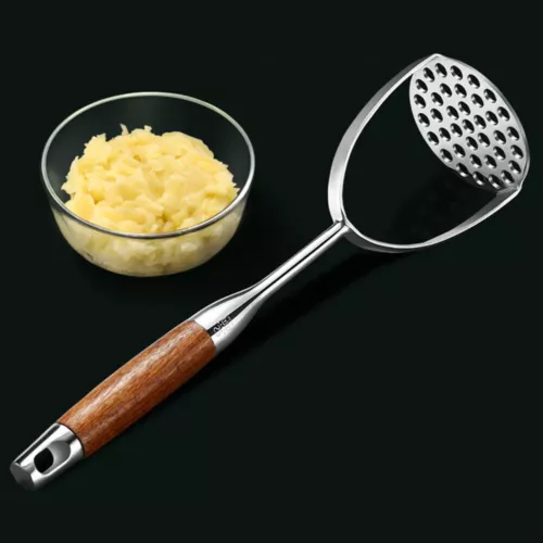 Kartoffelstampfer Edelstahl Kartoffel Stampfer Küche Potato Masher Mit Holzgriff - Bild 5 von 12