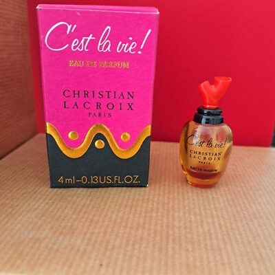 C'EST LA VIE! Christian Lacroix Miniatur.  4ml  Edp - FAST LEER- VINTAGE 