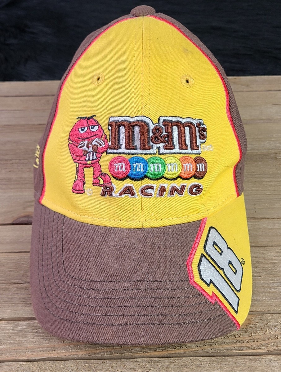 Kyle Busch Big #18 M&M's Yellow Brown Sponsor One Size Relaxed Fit Hat