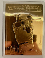 Luis Sojo NY Yankees 1998 WS Champions 22kt Baseball Card Sealed in plastic