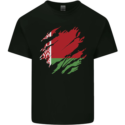 Torn Belarus Flag Belarusian Day Football Herren Maglietta Tee Top