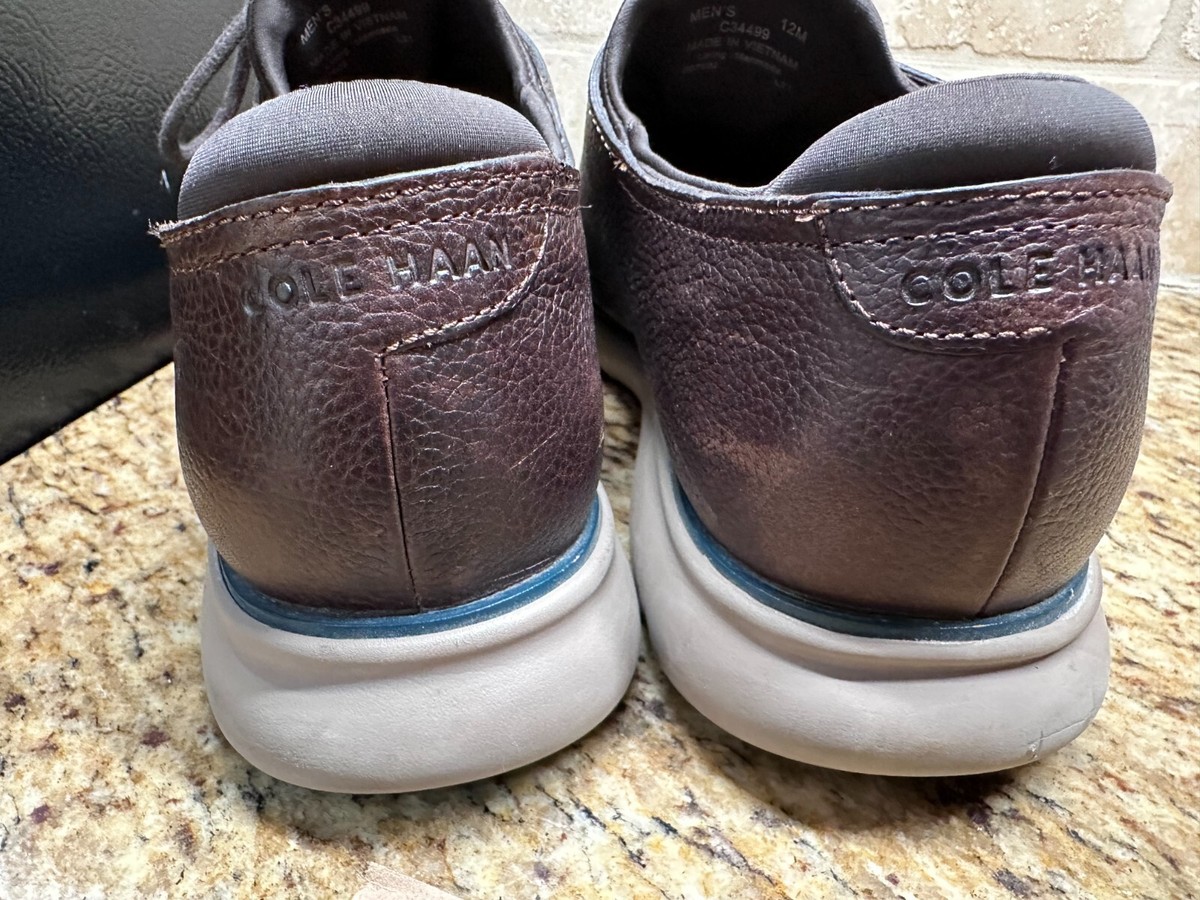 Cole Haan 2.ZERØGRAND Mens 11 Brown Lined Laser Wingtip Oxford Shoes C34499 US_01_503641_01 main image 4