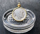 Rare Handsome Indian Head Buffalo US 5 Cent Nickel NO DATE Gold Plate Bezel