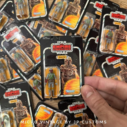 Star Wars Micro Vintage: [CARDED] Boba Fett on The Empire Strikes Back card