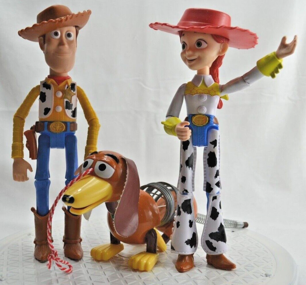 Disney Pixar Toy Story Lot Of Figures Woody Jessie Slinky Dog 9” 2017  Mattel