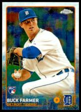 2015 TOPPS CHROME #171 BUCK FARMER ROOKIE CARD DETROIT TIGERS/RC. rookie card picture