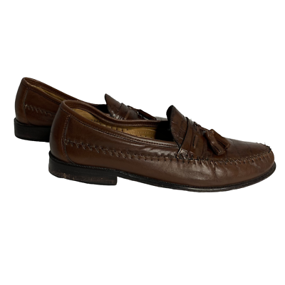 Florsheim Pisa Moc Toe Tassel Dress Loafers Mens 9.5 Brown 
