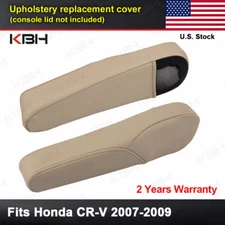 Fits 2007-2009 Honda CR-V CRV Seat Armrest Replacement Leather Cover Trim Beige