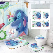 Stitch Lilo Funny Cartoon Shower Curtain or Bathroom Sets.