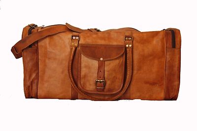 Nueva bolsa de viaje grande de cuero para hombre vintage equipaje