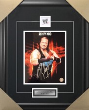 Rhyno signed autograph WWF WWE ECW wrestling 8x10 framed