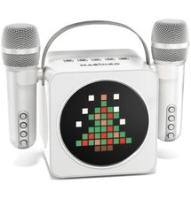 MASINGO Portable Karaoke Machine  Animato S1  2 Wireless Mics Bluetooth