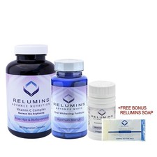 Relumins Advance White Glutathione, Vitamin C MAX  Boosters - NEW w/ Rose Hips