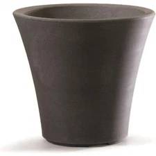 Garden Elements In/Outdoor Pamploma Plastic Round Planter, Cappuccino, 16"
