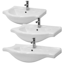 Lavello lavandino da incasso in ceramica bianca rettangolare diverse dimensioni