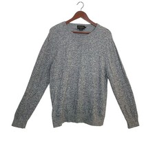 Pendleton Woolen Mills Heathered Blue Grey Pullover Sweater Crew Neck-Mens L-EUC