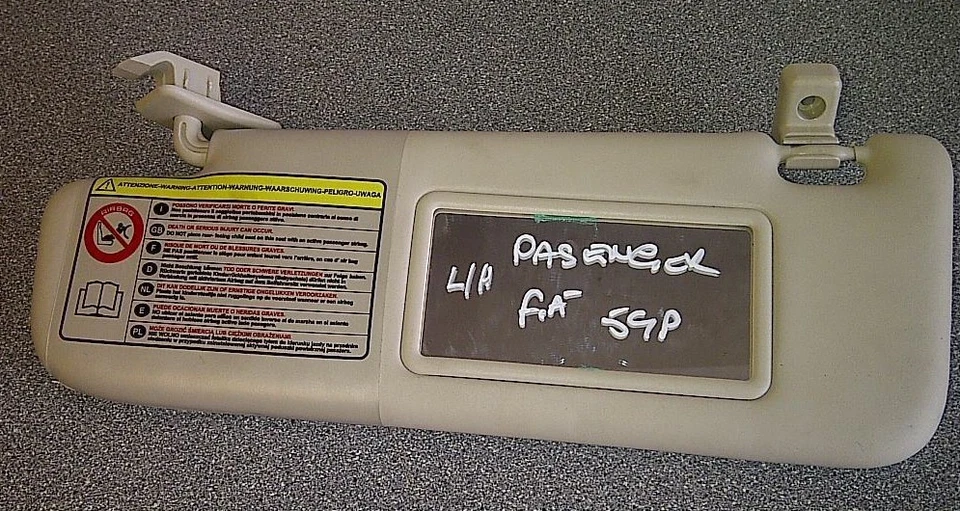 Fiat 500 POP Left Hand UK Passengers Side Sun Visor 59 Plate 2010 Model GENUINE - Image 1 of 1
