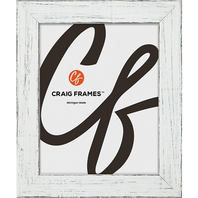 Jasper, 1.5'' Rustic Country White Picture Frame, Common Sizes 4x5 - 24x36